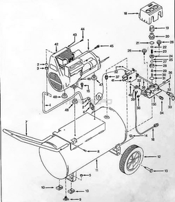 Wl600302, Wl600302aj Tank Parts Diagram and Parts List for WL600302  Campbell Hausfeld Compressor